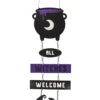 All Witches Welcome Mit Hexenkessel 30cm -Halloween Dekorations Geschäft all witches welcome hexenkessel haengeschild 30cm halloween horror und hexen dekoration witchy halloween decoration 53409