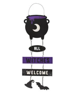 All Witches Welcome Mit Hexenkessel 30cm