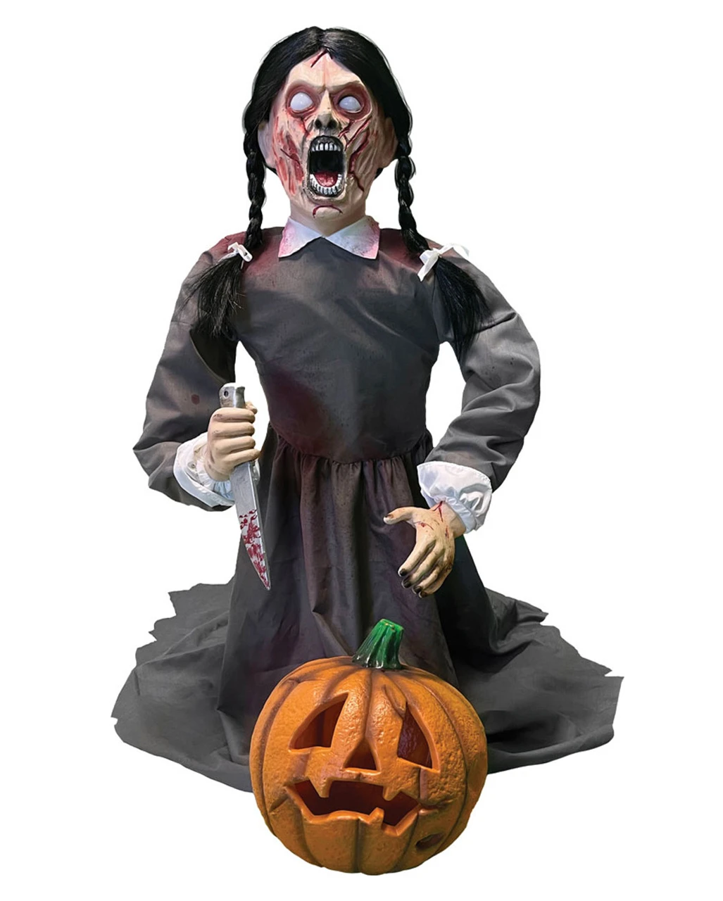 Kürbis Schnitzer Mädchen Halloween Animatronic 3 Kürbis Schnitzer Mädchen Halloween Animatronic