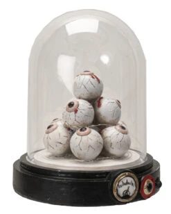 Beleuchteter Augenhügel Unter Glashaube 18cm -Halloween Dekorations Geschäft augenberg unter glaskuppel mit licht eye mound under glass dome with light halloween dekoration 54741 04