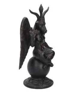 Baphomet Antik Figur Mit Ornamente -Halloween Dekorations Geschäft baphomet mit pentagram antik figur bapohmet antique figurine gothic deco 39516 06