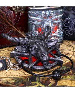 Baphomet Türklopfer -Halloween Dekorations Geschäft baphomet tuerklopfer baphomet door knocker gothic deko 39218 03