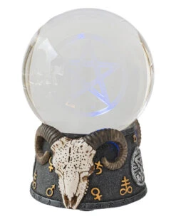 Baphomet Kristallkugel Mit LED 10 Baphomet Kristallkugel Mit LED -Halloween Dekorations Geschäft baphomet wahrsagekugel mit led baphomet crystal ball with led halloween tischdekoration 51351 04