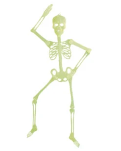 Skelett 90cm UV-Neongelb -Halloween Dekorations Geschäft bewegliches uv neon skelett 90cm posable uv neon skeleton halloween deko 52013 02