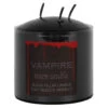 Schwarze Stumpenkerze Mit Vampir Blut 7,5cm -Halloween Dekorations Geschäft blutende schwarze vampir stumpenkerze black vampire pillar candle with blood tears 50663 01