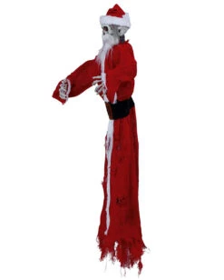 Blutiger Skelett Nikolaus Mit Bewegung 90cm -Halloween Dekorations Geschäft blutiger skelett weihnachtsmann mit bewegung bloody skeleton santa claus with movement halloween deko 53371 2