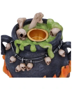 Blubbernder Hexenkessel Räucherkegel & Kerzenhalter -Halloween Dekorations Geschäft bubbling brew hexenkessel kerzen und raeucherkegel halter halloween und hexendeko 51650 2