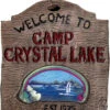 Camp Crystal Lake Schild -Halloween Dekorations Geschäft camp crystal lake schild jason voorhees dekoration halloween wanddekoration 13428