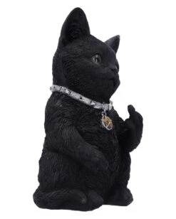 Freche Katze Zeigt Mittelfinger 16,5cm -Halloween Dekorations Geschäft cattitude katze zeigt mittelfinger cattitude cat showing middle finger gothic deko geschenkartikel 53939 4