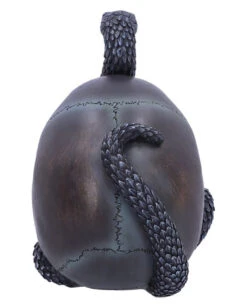 Schuppige Schlange In Totenkopf 19cm -Halloween Dekorations Geschäft das schicksal der schlange gothic schaedel 19cm serpentine fate gothic snake skull gothic deko totenkopf 53993 3