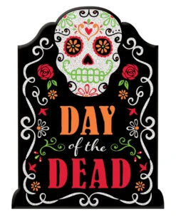 Day Of The Dead Schild Mit Glitzer Schrift