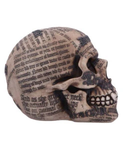 Dracula Totenkopf Mit Bram Stoker Zitaten -Halloween Dekorations Geschäft dracula totenschaedel mit bram stoker zitaten vampir totenkopf gothic deko halloween tischdeko 50770 04