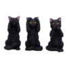 Drei Weise Schwarze Katzen -Halloween Dekorations Geschäft drei weise schwarze katzen three wise felines cat figures 39524 01