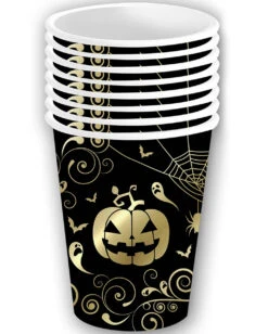 Extravagante Halloween Kürbis Pappbecher 6 St. 7 Extravagante Halloween Kürbis Pappbecher 6 St. -Halloween Dekorations Geschäft edle halloween kuerbis pappbecher noble halloween pumpkin paper cups elegante halloween tischdeko 53229 3