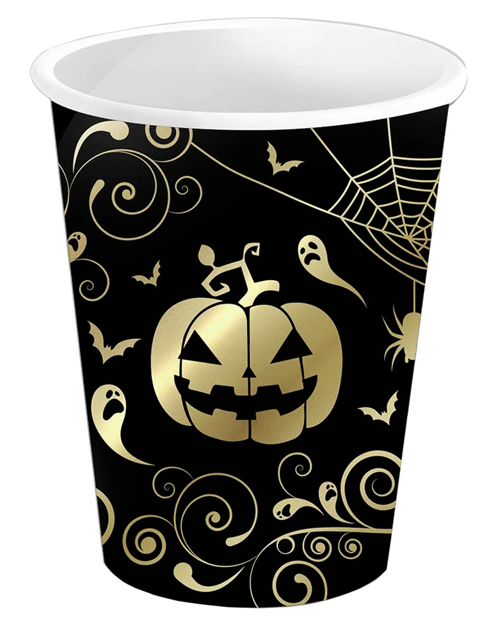 Extravagante Halloween Kürbis Pappbecher 6 St. 3 Extravagante Halloween Kürbis Pappbecher 6 St.