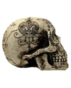 Fantasy Totenschädel Mit Mystic Muster -Halloween Dekorations Geschäft fantasy totenkopf mit mystic muster fantasy totenschaedel mit muster skeleton skull with tattoo pattern 39786 02