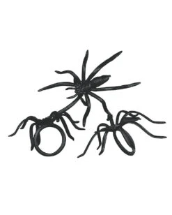 144 Schwarze Halloween Spinnen 8 144 Schwarze Halloween Spinnen -Halloween Dekorations Geschäft fette halloween spinnen halloween spiders kunststoff spinnen plastic spiders 29204 03