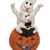Leuchtkürbis Mit Geistern & Buch 22cm 1 Leuchtkürbis Mit Geistern & Buch 22cm -Halloween Dekorations Geschäft geister mit buch auf leuchtkuerbis 22cm light up pumpkin with ghosts and book halloween kuerbis deko 54097