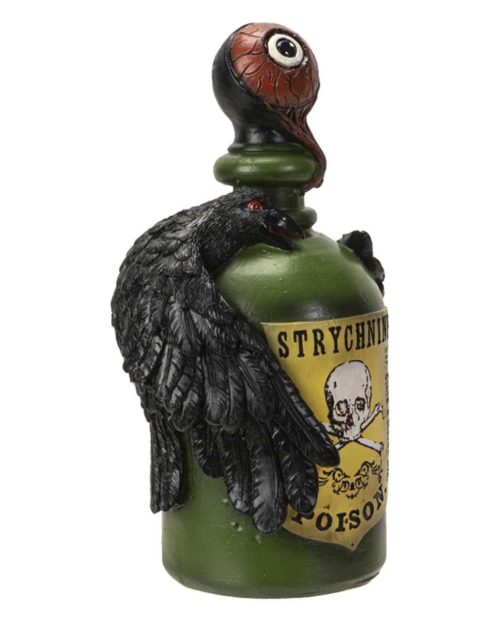 Giftflasche Mit Blutigem Augapfel & Krähe 20cm 6 Giftflasche Mit Blutigem Augapfel & Krähe 20cm – Bild 4