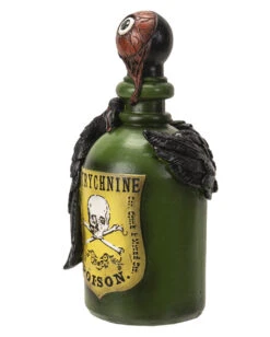 Giftflasche Mit Blutigem Augapfel & Krähe 20cm 12 Giftflasche Mit Blutigem Augapfel & Krähe 20cm -Halloween Dekorations Geschäft giftflasche mit blutigem auge und schwarzem rabe poision bottle with bloody eyeball and raven gothic deko 54745 05