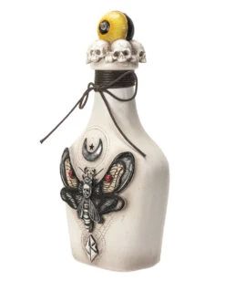 Giftflasche Mit Totenkopf Motte & Auge 25cm 11 Giftflasche Mit Totenkopf Motte & Auge 25cm -Halloween Dekorations Geschäft giftflasche mit totenkopf schwaermer und augapfel poision bottle with skull moth and eyeball 54747 05