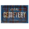 Vintage Gothic Friedhofsschild 43x11cm 2 Vintage Gothic Friedhofsschild 43x11cm -Halloween Dekorations Geschäft gothic cemetery friedhofsschild antique gothic cemetery sign halloween deko halloween homeware 52030 01