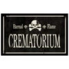 Vintage Gothic Crematorium Schild 43x11cm -Halloween Dekorations Geschäft gothic crematorium schild antique gothic crematorium sign halloween deko gothic homeware 52031 01