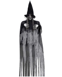 Böse Hexe Hängefigur Grau 180cm