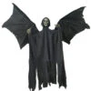 Grauer Skelett Reaper Mit Flügel 90cm -Halloween Dekorations Geschäft grauer grim reaper mit biegsamen fluegeln grey grim reaper with bedable wings halloween dekoration 54005 01