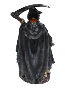 Sensenmann Backflow Räucherkegel Halter Mit LED -Halloween Dekorations Geschäft grim reaper backflow raeucherkegel halter mit licht grim reaper backflow incense burner with light 50660 03