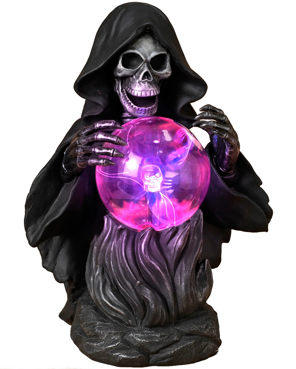 Beleuchteter Sensenmann Mit Kugel 60cm 3 Beleuchteter Sensenmann Mit Kugel 60cm