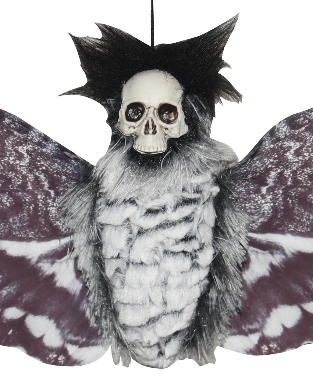 Haarige Totenschädel Motte Als Hängefigur 55cm 4 Haarige Totenschädel Motte Als Hängefigur 55cm – Bild 2