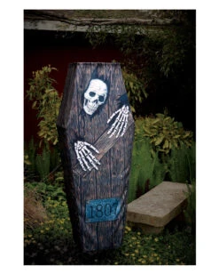 Halloween Sarg Zum Aufhängen 152cm -Halloween Dekorations Geschäft haengesarg mit skelett aufdruck 152cm skeleton hanging coffin halloween sarg zum aufhaengen 54205 2