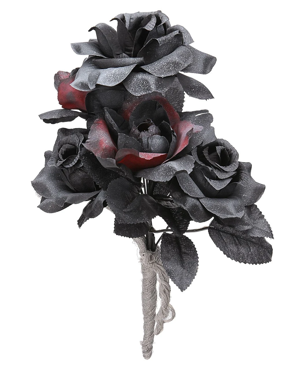 Schwarze Witwe Brautstrauß Mit Schwarzen & Roten Rosen 3 Schwarze Witwe Brautstrauß Mit Schwarzen & Roten Rosen