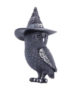 Walpurgisnacht Eule Mit Hexenhut 13,5cm -Halloween Dekorations Geschäft halloween eule mit hexenhut walpurgisnacht eule mit hexenhut halloween owl with witch hat 50745 04