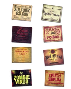 Halloween Flaschen Sticker 8 St. -Halloween Dekorations Geschäft halloween flaschenaufkleber halloween flaschensticker halloween bottle stickers 39324 02