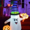 Aufblasbarer Leuchtender Halloween Geist Mit Kürbis 150 Cm -Halloween Dekorations Geschäft halloween geist mit kuerbis deko aufblasfigur halloween geist mit led halloween ghost inflatable 53745