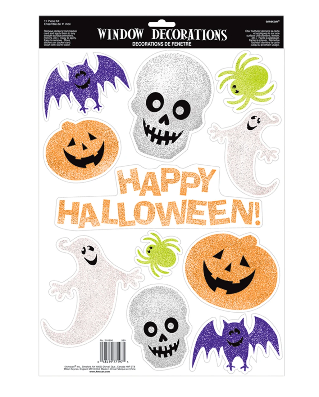 11-tlg. Halloween Glitzer Sticker Set 3 11-tlg. Halloween Glitzer Sticker Set