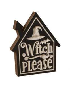 "Witch Please" Halloween Aufsteller 20cm