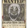 Horror-Clown Wanted Poster -Halloween Dekorations Geschäft halloween horrorclown deko poster halloween haunted circus wanted sign 51776