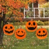 Halloween Kürbis Gesichter Gartenstecker 4 St. -Halloween Dekorations Geschäft halloween jack o lantern kuerbis gartenstecker halloween jack o lantern yard sticks halloween deko 53667 01