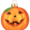 Halloween Jack O'Lantern Glas Christbaumkugel Ø7,6cm -Halloween Dekorations Geschäft halloween kuerbis glas weihnachtskugel halloween und horror weihnachtsdeko jack o lantern pumpkin hanging ornament 54760
