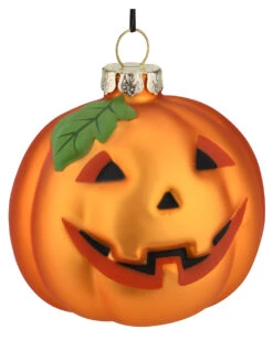 Halloween Jack O'Lantern Glas Christbaumkugel Ø7,6cm -Halloween Dekorations Geschäft halloween kuerbis glas weihnachtskugel halloween und horror weihnachtsdeko jack o lantern pumpkin hanging ornament 54760 3