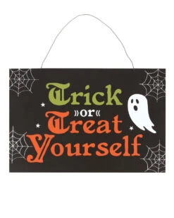 Trick Or Treaters Halloween Schild 20x30cm -Halloween Dekorations Geschäft halloween schild trick or treat yourself trick or treat yourself halloween sign 53120 01