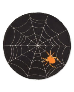 Halloween Platzdecke Mit Spinne & Spinnweben 38cm