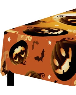 Tischdecke Happy Halloween Kürbis 9 Tischdecke Happy Halloween Kürbis -Halloween Dekorations Geschäft happy halloween kuerbis tischdecke happy halloween pumpkin tablecloth halloween deko kinder 53203 4