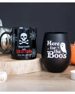 Here For The Boos Cocktail Glas -Halloween Dekorations Geschäft here for the boos halloween cocktail glas halloween homeware halloween geschirr 53395 04