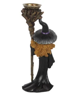 Hexe Mit Magierstab Backflow Räucherkegelhalter -Halloween Dekorations Geschäft hexe mit zauberstab backflow raeucherkegelhalter witch with staff backflow insence burner 51126 03