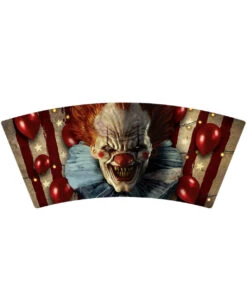 Horror Clown Zirkus Schnapsbecher 3 St. -Halloween Dekorations Geschäft horrorclown circus shot becher pappe horror clown circus shot mug cardboard horror zirkus dekoration 53167 3