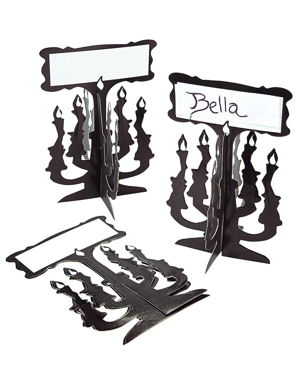 Halloween Platzkarten Im Kerzenleuchter Design 12 St. 3 Halloween Platzkarten Im Kerzenleuchter Design 12 St.